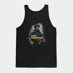 Free Palestine // Retro Solider Design Tank Top